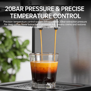 Machine à café expresso 20 bars avec écran tactile, mousseur à lait semi-automatique, pour la maison et l'hôtel - Product Image 5
