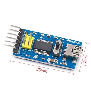 FTDI Basic USB To TTL Serial Adapter FT232RL 3.3V <b>5V</b> With ISP Yellow Pin Header For Arduino Microcontroller - Product Image 1