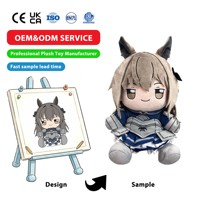 Jouets en peluche personnalisés à faible MOQ, mignons, en coton, sur le thème des idoles d'anime, 10cm-30cm, jouets doux, oreillers en peluche, porte-clés en peluche avec rembourrage en coton PP