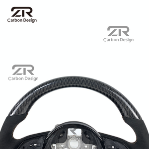 Accessoires de voiture pour Audi A4 A5 A6 A7 A8 A3 RS3 RS4 S3 S4 S5 <span class=keywords><strong>RS6</strong></span> RS7 TT TTRS <span class=keywords><strong>Volant</strong></span> sport en cuir fibre de carbone 2020 <span class=keywords><strong>2021</strong></span> - Product Image 4