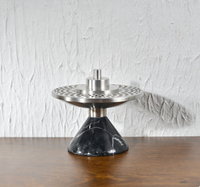Brûleur à Bakhoor en marbre noir artisanal, encensoir arabe de luxe pour le Ramadan, brûleur d'encens pour la décoration intérieure des villas et des hôtels
