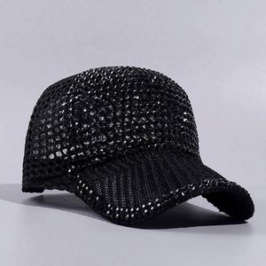 Casquettes de sport en gros pour femmes, casquettes de baseball élégantes en maille ornées de strass et de diamants brillants - Product Image 3
