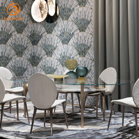 Ensembles de salle à manger de luxe en gros avec tables en verre, solutions personnalisées OEM Zhida
