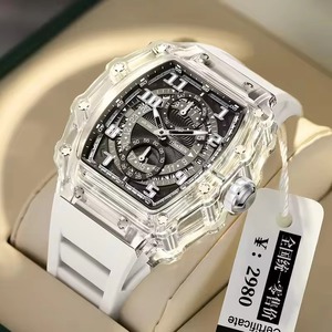 Drioshipping New Men's Watch Design Tonneau Watch for Men <b>Waterproof</b> Luxury Sport <b>Wristwatch</b> - Product Image 1