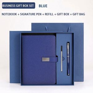 Carnet de notes A5 en cuir personnalisé pour entreprise, journal de bureau, coffret cadeau avec stylo de luxe - Product Image 4