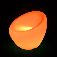 Meubles d'extérieur en plastique PE, canapé LED, chaise de bar LED, tabouret LED, meubles LED, chaise LED, canapé LED pour la maison, le bar, le café, le jardin