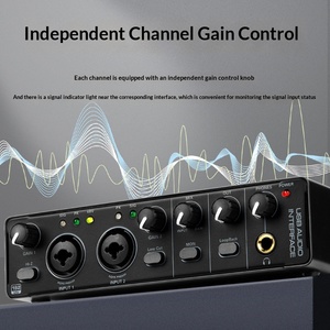 Carte son externe professionnelle USB BHA BH22 sans pilote pour diffusion en direct, instruments de musique, composition musicale, console de <span class=keywords><strong>mixage</strong></span> - Product Image 2