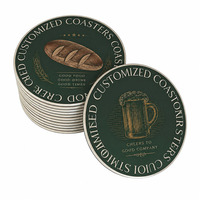 Sous-verres personnalisés pour boissons, ensemble de sous-verres carrés personnalisés, sous-verres en papier absorbant pour café, bière, utilisation en bar
