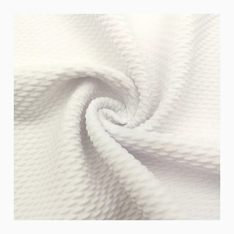 Tessuto a proiettile a buon mercato in bianco all'ingrosso tessuto a proiettile solido lavorato a maglia in Jersey di poliestere Spandex bianco per materiale di stampa digitale