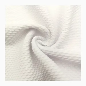 Vente en gros de tissu de balle blanc Polyester Spandex Jersey tricot solide tissu de balle pour le matériel d'impression numérique