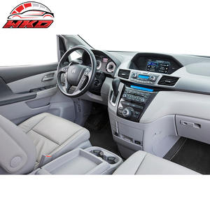 Tapis de sol pour Honda Odyssey 11-17, tapis de voiture en velours, avant et arrière, ensemble de 3 pièces, noir - Product Image 2