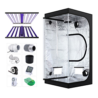 120X120X200 CM Grow Box Automatique 600D 4X4 Pieds Grow Tentes Kits Complets Grow Rooms Avec Led Grow Light 720W Full Spectrum