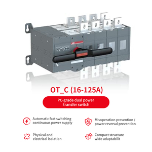Interruptor de Transferencia Manual Trifásico de 3 Polos A-BB OT1000E03CP, Capacidad de Ruptura de 50kA, Grado PC, Doble Alimentación, 1000-2500A, 10116723 - Product Image 6