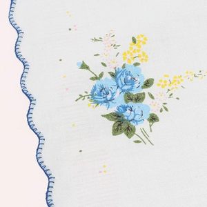 <span class=keywords><strong>Mouchoirs</strong></span> en coton pour hommes et femmes, premium, 29x29cm, petits, à motif floral vintage, bord festonné, imprimé floral - Product Image 3