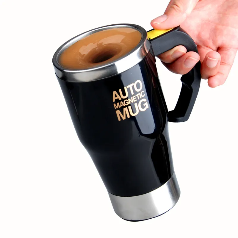 Кофейная чашка, автоматическая чашка для смешивания, магнитная вращающаяся электрическая чашка для молока, самовмешивающаяся 304 из нержавеющей стали, 10 кружек, Современная экологическая кружка