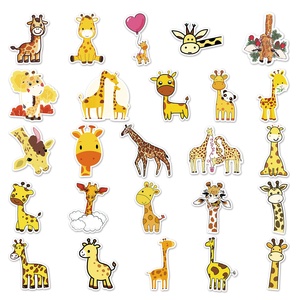 Vi-50 Uds zhaobao troquelado lindo Paquete de pegatinas de <span class=keywords><strong>jirafa</strong></span> para niños portátil teléfono equipaje <span class=keywords><strong>vinilo</strong></span> L pegatinas decorativas impermeables - Product Image 4