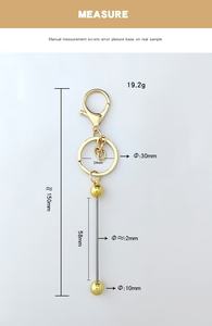 Porte-clés perlable pour porte-clés de barre de bijoux de bricolage avec crochet Add-a-Bead pour l'artisanat et porte-clés en métal personnalisé en GRANDE VENTE - Product Image 6