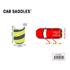 Car Saddles Garage Bumper Protector 25x40x1.5cm <b>Yellow</b> Black Car <b>Stickers</b> - Product Image 1