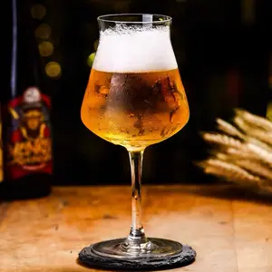 Teku Tulip Ipa gelas Pint kristal, gelas bir kerajinan untuk mencicipi gandum Jerman dengan Logo kustom 500ml 16 Oz kecil besar