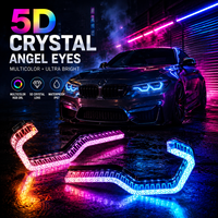 VAHID Vente en gros Anneaux LED Halo 5D Crystal Angel Eyes contrôlés par application pour BMW, accessoires de style automobile étanches