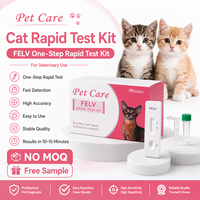 Kit de Prueba Rápida de Antígeno FeLV Felino, Casete de Prueba Rápida para el Virus de la Leucemia Felina, Caja de 10 Pruebas