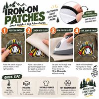 Patch brodé thermocollant pour le camping, la randonnée, l'aventure en plein air, l'exploration en montagne et les tentes
