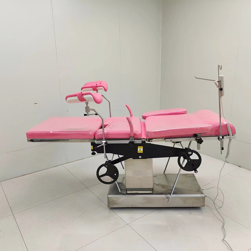 MN-OR019 Mechanical Gynecological Operating Delivery Exam Bed Obstetric Gynecology Labour Operation Table