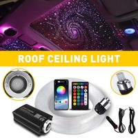 Kit de Luces de Techo de Fibra Óptica para Auto y Hogar, 500 Piezas, Luces de Techo con Control Remoto, Efecto de Estrellas Fugaces