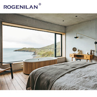 Ventanas Corredizas de Doble Vidrio Templado con Diseño Panorámico Moderno y Grande de Rogenilan para Casas