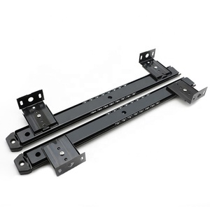 Riel deslizante para teclado con rodamiento de bolas HVPAL (350mm), capacidad de carga de 23kg, acero laminado en frío con posición de bloqueo y soporte de montaje - Product Image 1