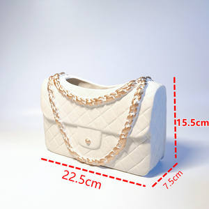 高品质现代创意陶瓷大花钱包花瓶桌面花瓶手提包室内美观家居装饰 - Product Image 6