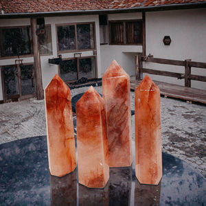 Cristal de Cuarzo de Fuego Natural en Oferta, Torre de Cristal Rojo Llama, Cristales de Arte Popular Pulidos, Decoración del Hogar, Piedras Curativas de Marca - Product Image 1