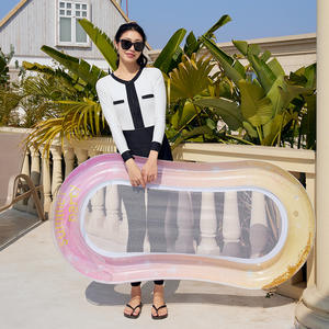 Flotador Inflable Kelukeya con Respaldo, Silla Flotante Reclinable de PVC Grueso para Adultos con Diseño de Lentejuelas - Product Image 4