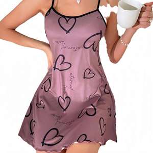 ชุดนอนผ้าไหมน้ำแข็งแบบใหม่ ชุดนอนกระโปรง ชุดนอนเดรสสำหรับผู้หญิง - Product Image 6
