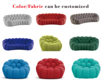 Fauteuil d'appoint moderne et durable en tissu éponge compressé sous vide, fauteuil lounge modulaire monoplace, fauteuil à bulles, gain de place
