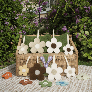 Toptan özel çiçek şekli bebek yeni Teddy kabarık peluş Sherpa Soother çiğneme dişlikleri yenidoğan emzik zinciri pamuk ahşap - Product Image 3