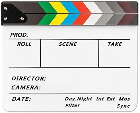 10x12" Action Cut Board Film Clapboard Small Movie Director's Slate Scene Slate Dry Movie  Filming Acrylic Cineme Clapperboard