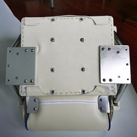 Siège de capitaine pliable pour bateau ponton, siège de pont de yacht, accessoire de bateau, fournitures marines, blanc + bleu ABS/PU