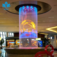 Fontaine numérique programmable DEWY pour extérieur, cascade d'eau, fontaine dansante, contrôle à distance et programmation pour aménagement aquatique d'hôtel