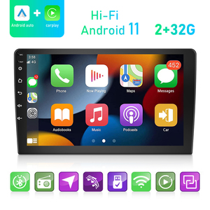 Podofo 9 "Android 2Din 2 + 64G autoradio Stereo per <span class=keywords><strong>Hyundai</strong></span> <span class=keywords><strong>Matrix</strong></span> 2001-2010 e Android Auto GPS WIFI Hifi Audio FM RDS BT - Product Image 3