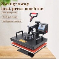 Presse à Chaud Numérique RubySub 15-en-1 Semi-Automatique pour Sublimation sur T-shirts et Casquettes, Nouveau Modèle avec Garantie 1 An