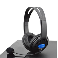 Pabrik Harga 3.5Mm PS4 Kabel Gaming Headphone Headset dengan Mikrofon Volume Kontrol Headband Komputer Headphone
