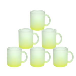 M R.R 11oz Sublimación Blanks <span class=keywords><strong>Taza</strong></span> de vidrio de color esmerilado, tazas de café con asa para transferencia de recubrimiento térmico de calor - Product Image 4