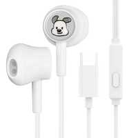 Casque de jeu filaire intra-auriculaire avec logo personnalisé, interface Type-C, cordon de 1,2 m, matériau ABS, non étanche, pour PC, mobile, musique, jeux