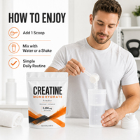 Nutrition sportive personnalisée Électrolyte de protéines 5000mg pur Hcl Pump It up Poudre de créatine monohydrate micronisée pour les muscles