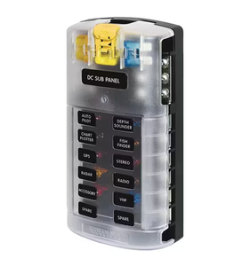 Caja de Fusibles de 12 Vías ST Blade 100A/32V DC, 12 Circuitos con Bus Negativo y LED - Product Image 3