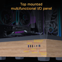 Lovingcool Haute Qualité Jeu Pleine Tour Verre Trempé ATX Cas Ordinateur Boîtier En Bois PC Ordinateur Cas