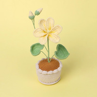 2026 Hochwertige Ornamente Handgemachte Häkel arbeit Tung Öl Blume Topfpflanze Kreative Home Desktop Dekoration Ewige Blume