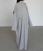 Robe longue modeste à manches longues pour femmes musulmanes, personnalisable, respirante, en polyester, motif géométrique, style moyen-oriental