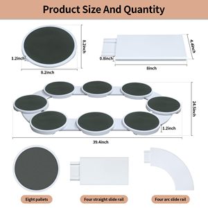 LƯỜI BIẾNG Susan Turntable-Xoay lười biếng Susan cho bảng Top, hướng dẫn sử dụng bàn xoay có thể điều chỉnh bữa ăn tối tấm - Product Image 4